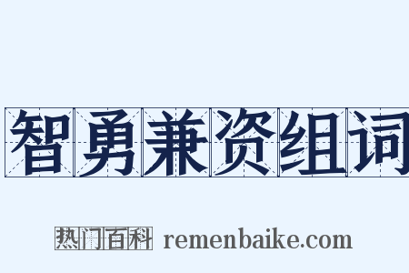智勇兼资组词是什么意思的图片